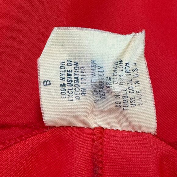 Vintage Stardust Cherry Red Long Maxi Slip Dress Gown Sheer Lace Mesh Low Back M - Picture 10 of 11